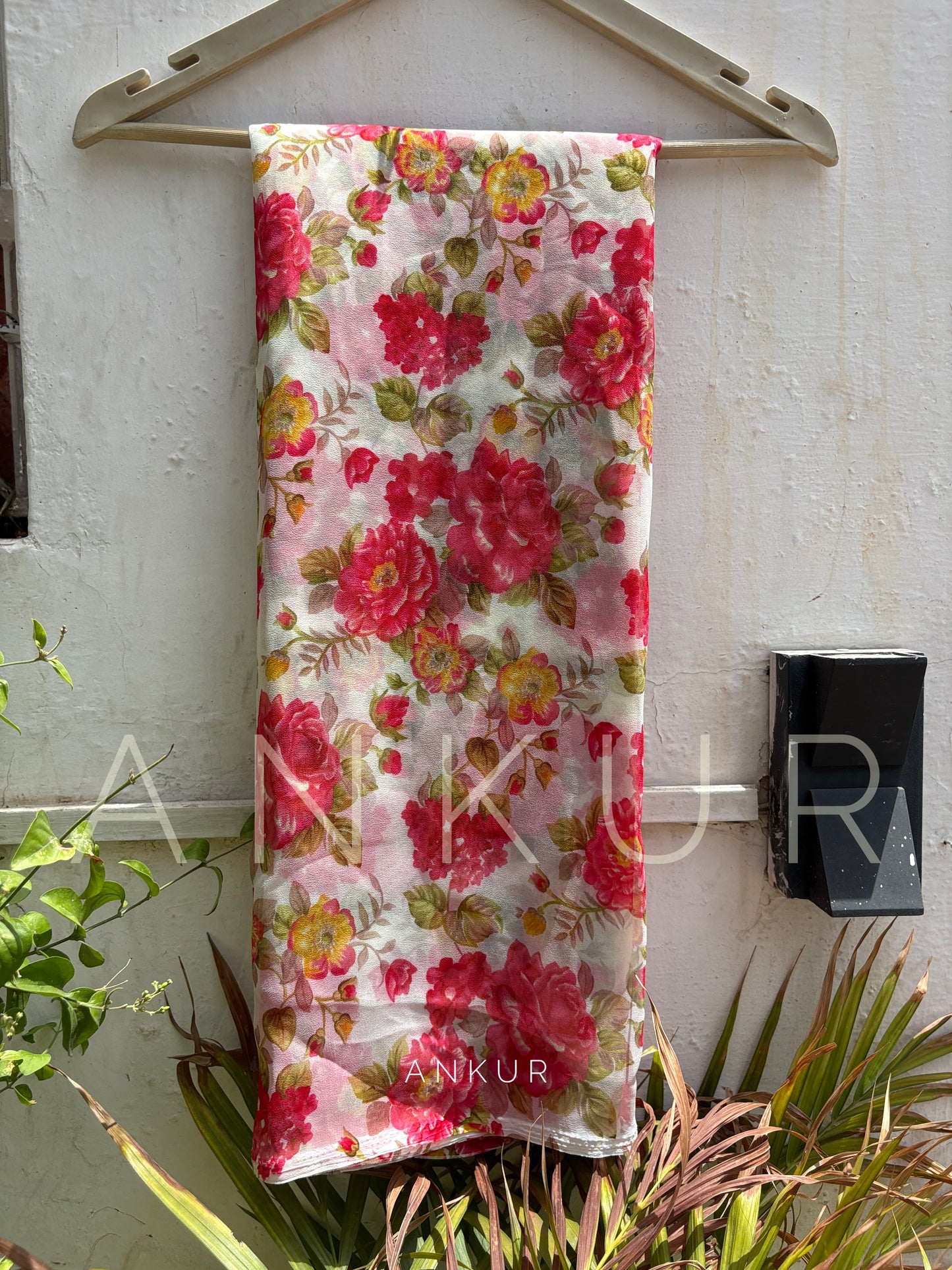 Cottage Red Flower Print