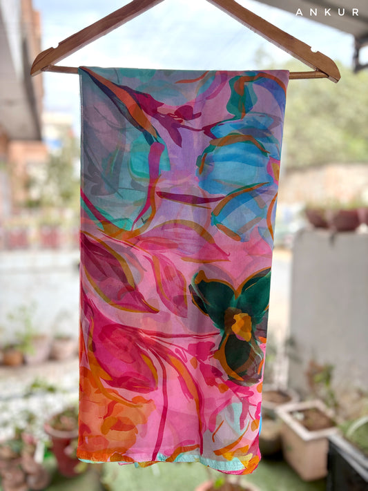 Modern Art Design three Flower Print