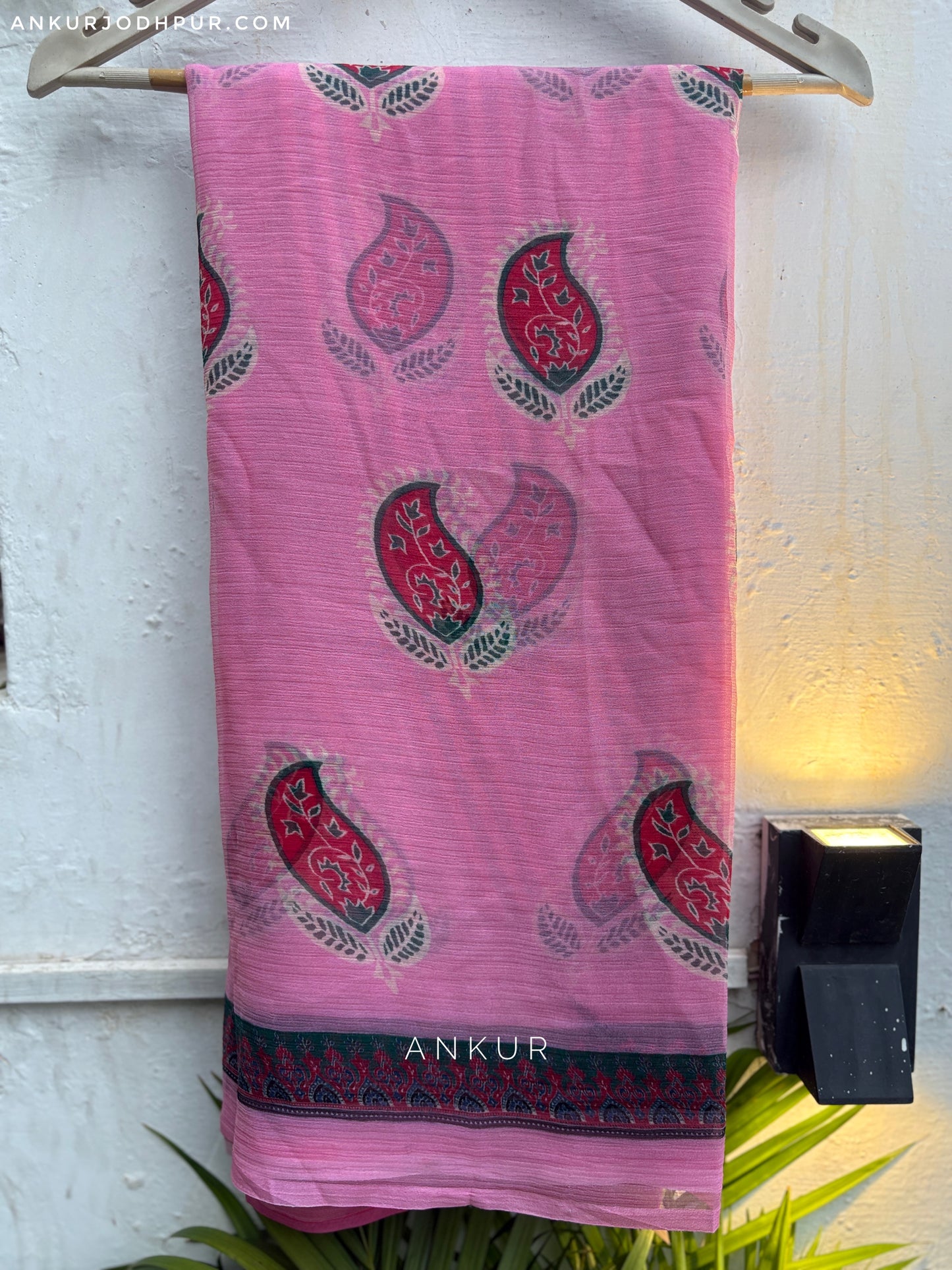 Flowery Cotton Design nine Vintage Isha Chiffon