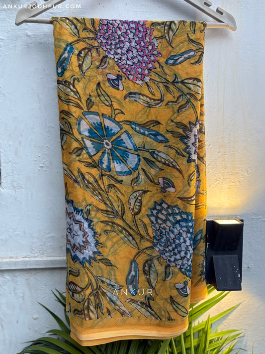 Flowery Cotton Design eight Vintage Isha Chiffon