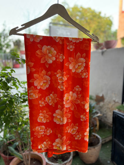 Juicy Orange Latika Saree
