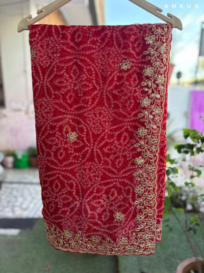 Raspberry Red Nagina Work