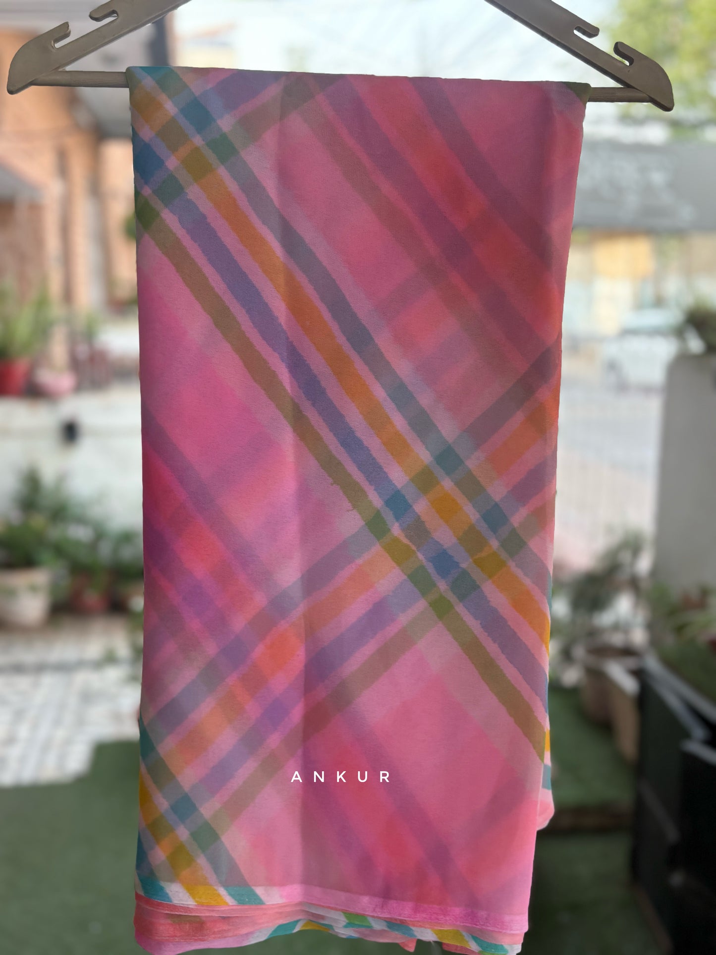 Pink with Pink Lehriya