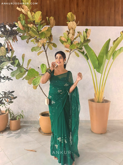 Olive Green Blossom Suhani