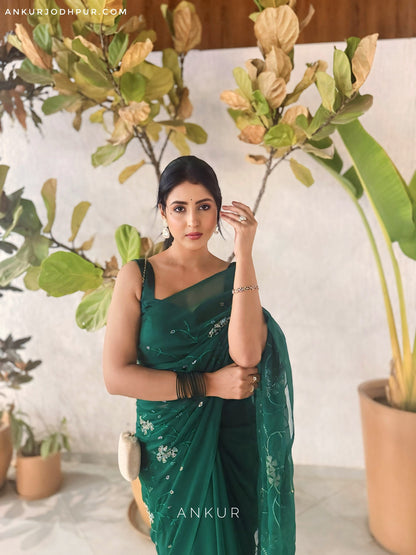 Olive Green Blossom Suhani