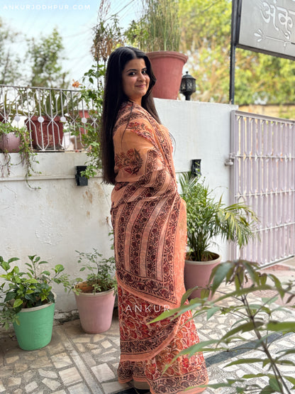 Flowery Cotton Design Eleven Vintage Isha Chiffon