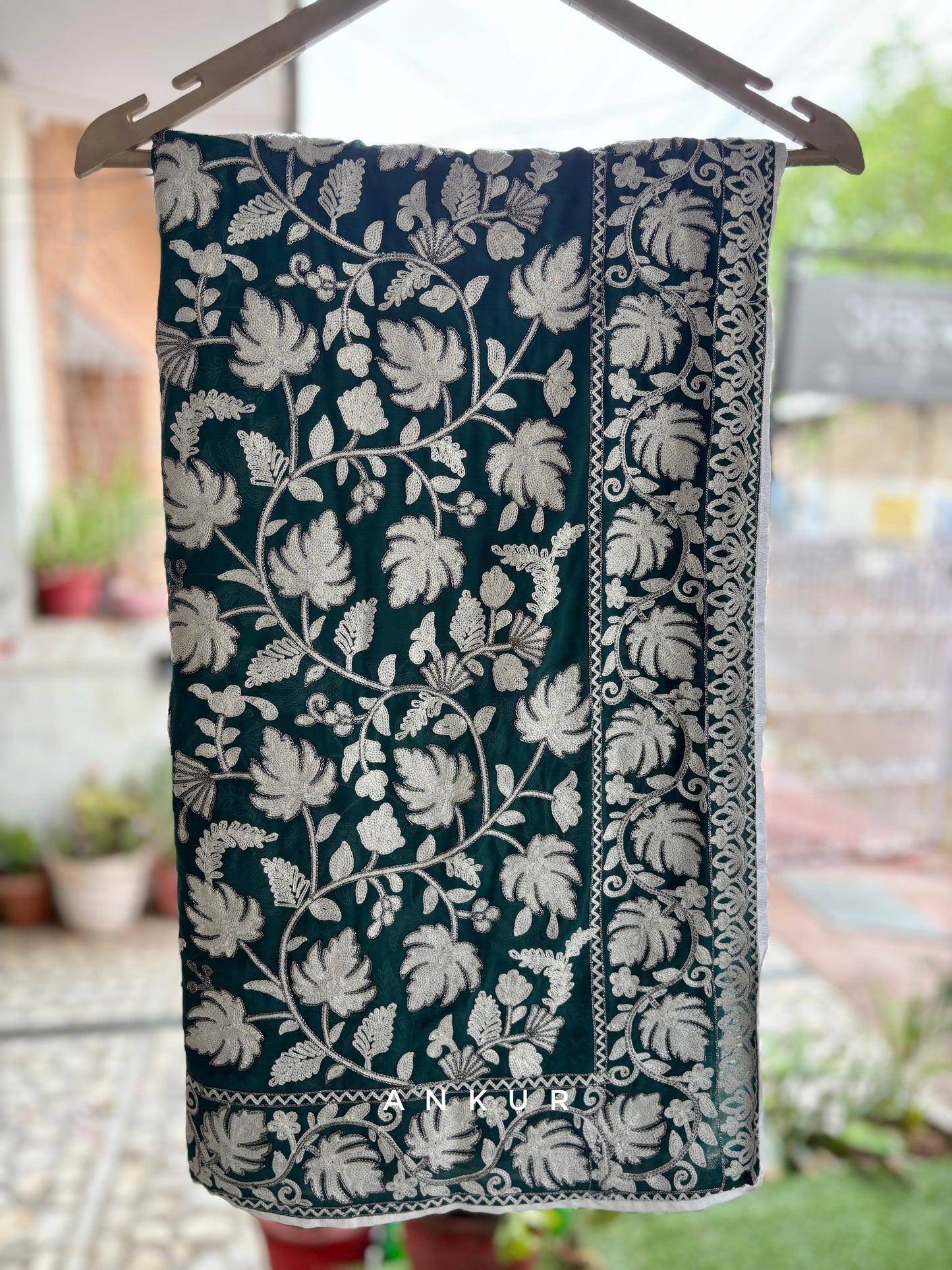 Darkblue Kashmiri Ari work