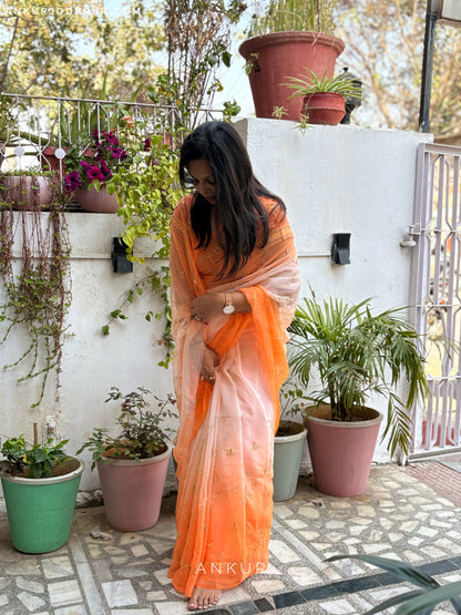 Gulnaar Peach cut dana Suhani