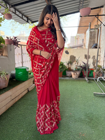 Red  Single Shade Yamini