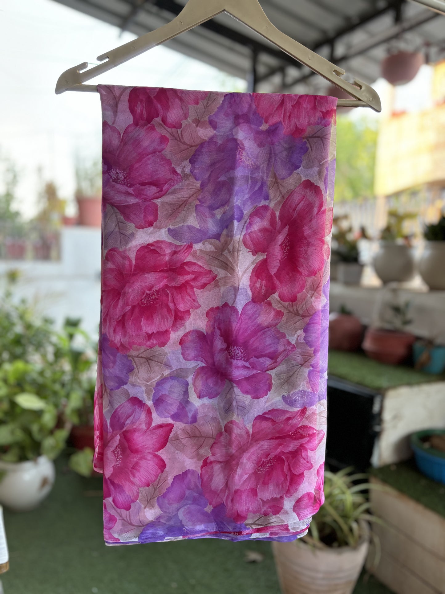 Purple Valley on white Flower Print
