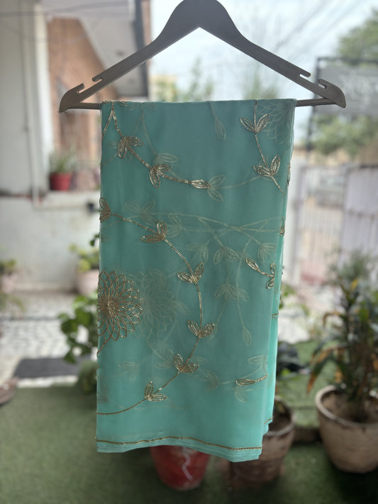 Sea Green in Jaal work Anvi