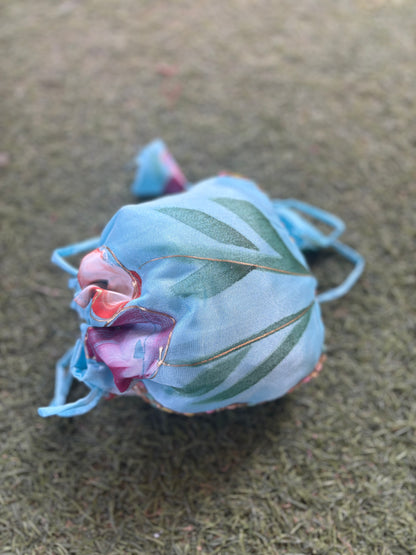 Blue with Pink Rajputi Poshak