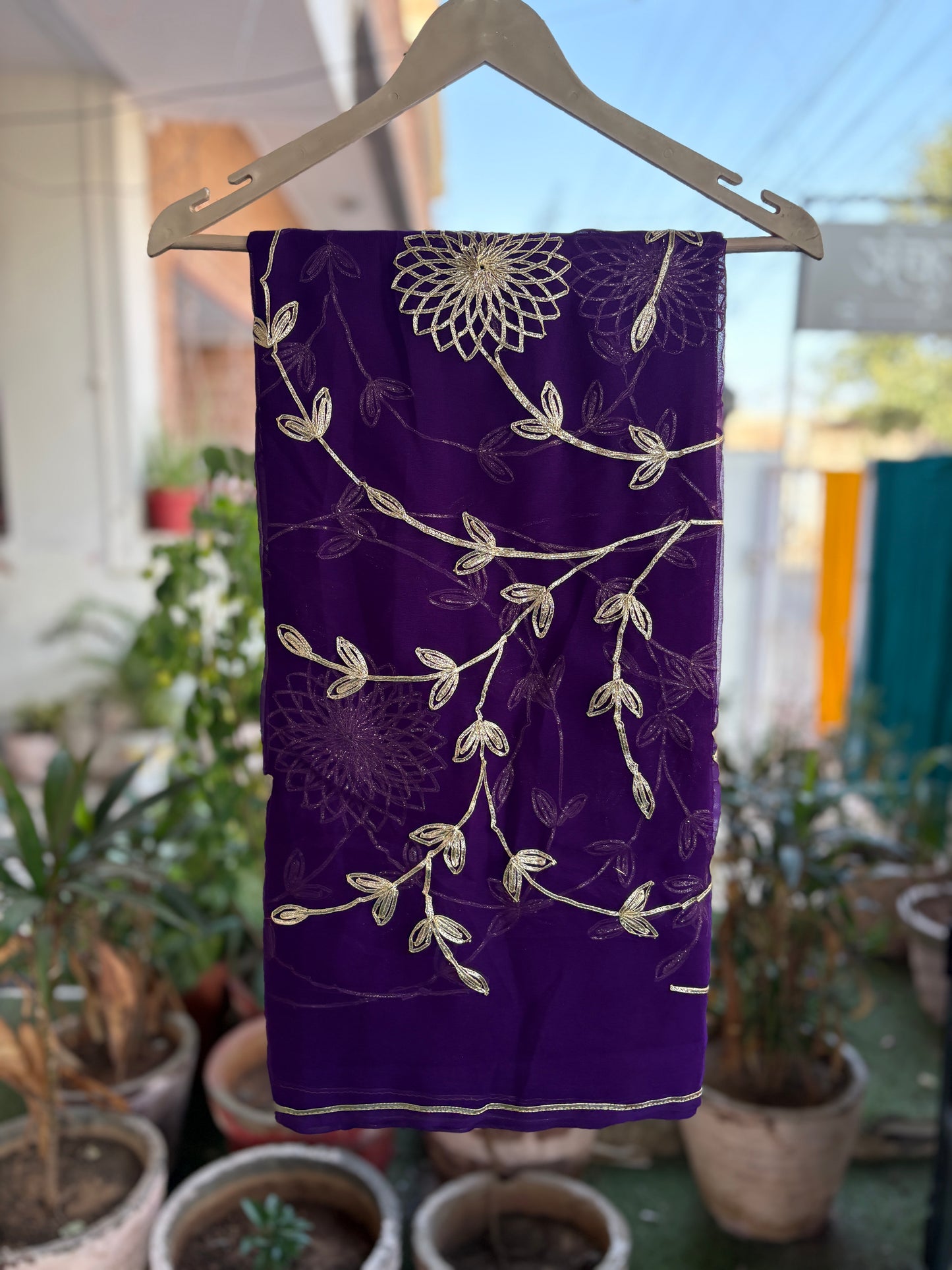 Purple in Jaal work Anvi