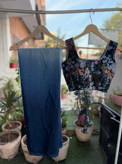 The Moon Light Shaded saree