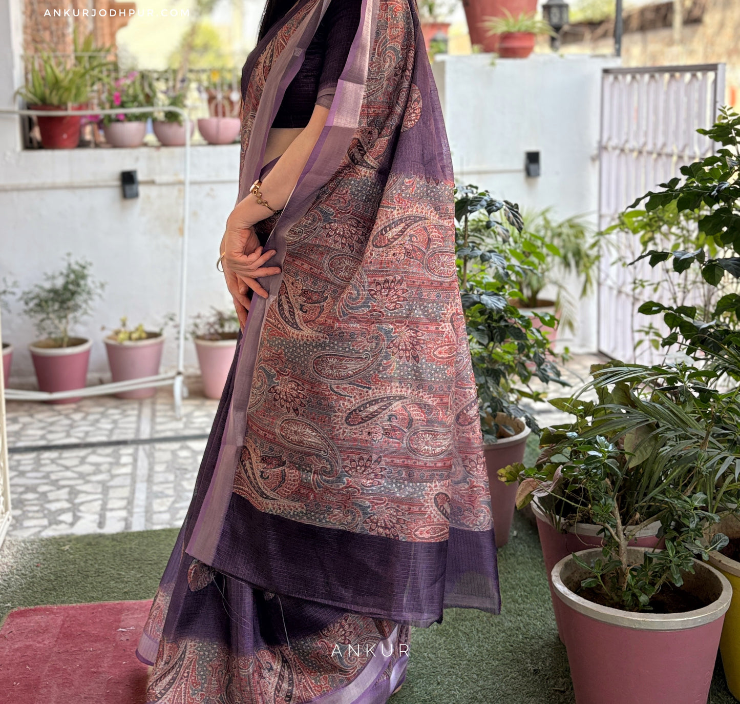Meher Violet Madhuri Silk