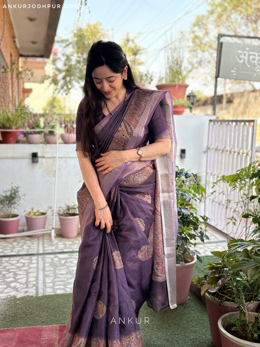 Meher Violet Madhuri Silk