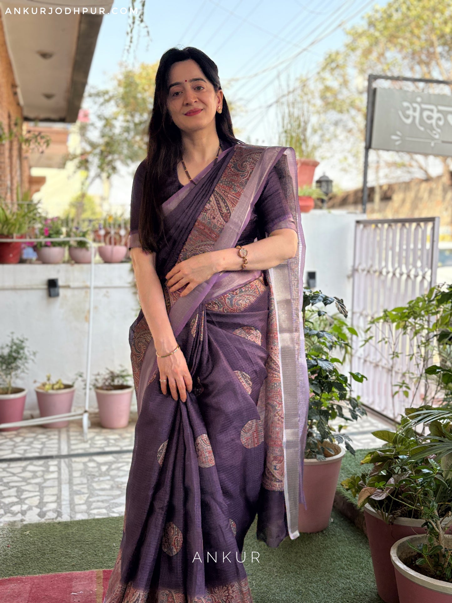 Meher Violet Madhuri Silk