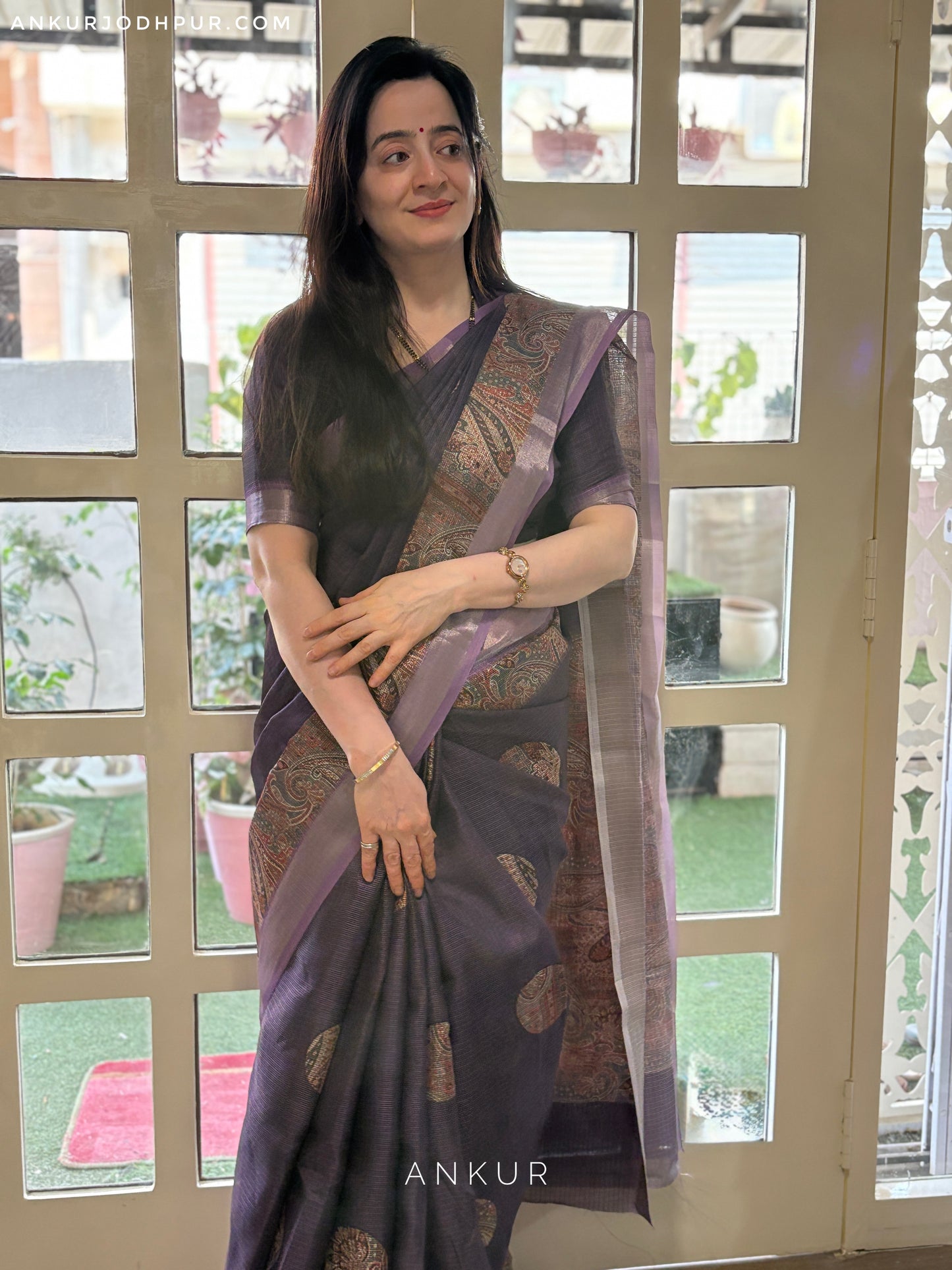Meher Violet Madhuri Silk