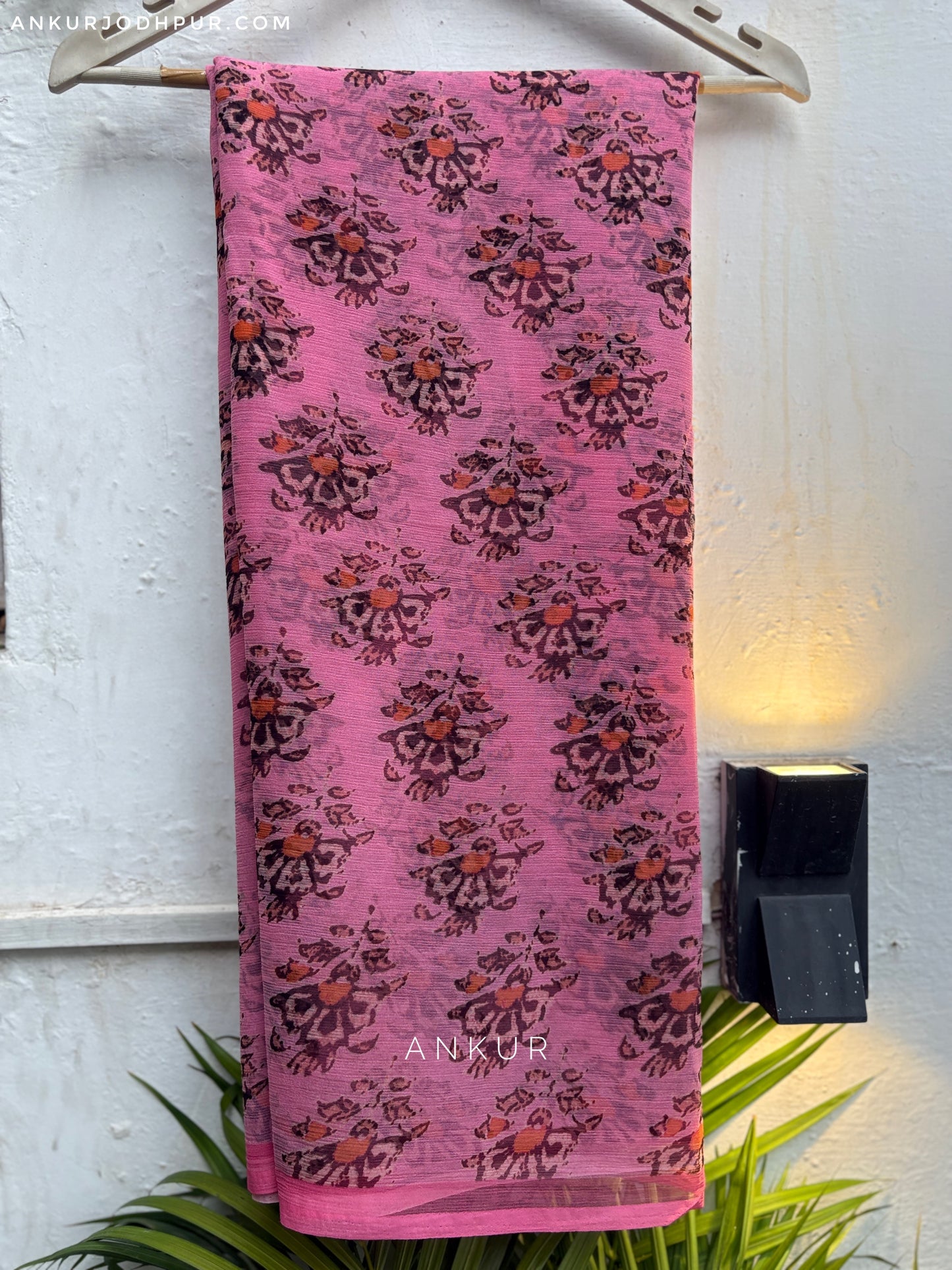 Flowery Cotton Design five Vintage Isha Chiffon