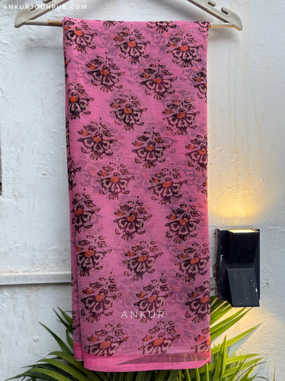 Flowery Cotton Design five Vintage Isha Chiffon