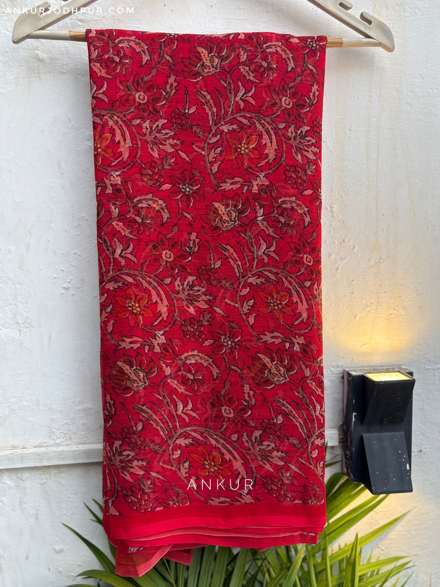 Flowery Cotton Design two Vintage Isha Chiffon