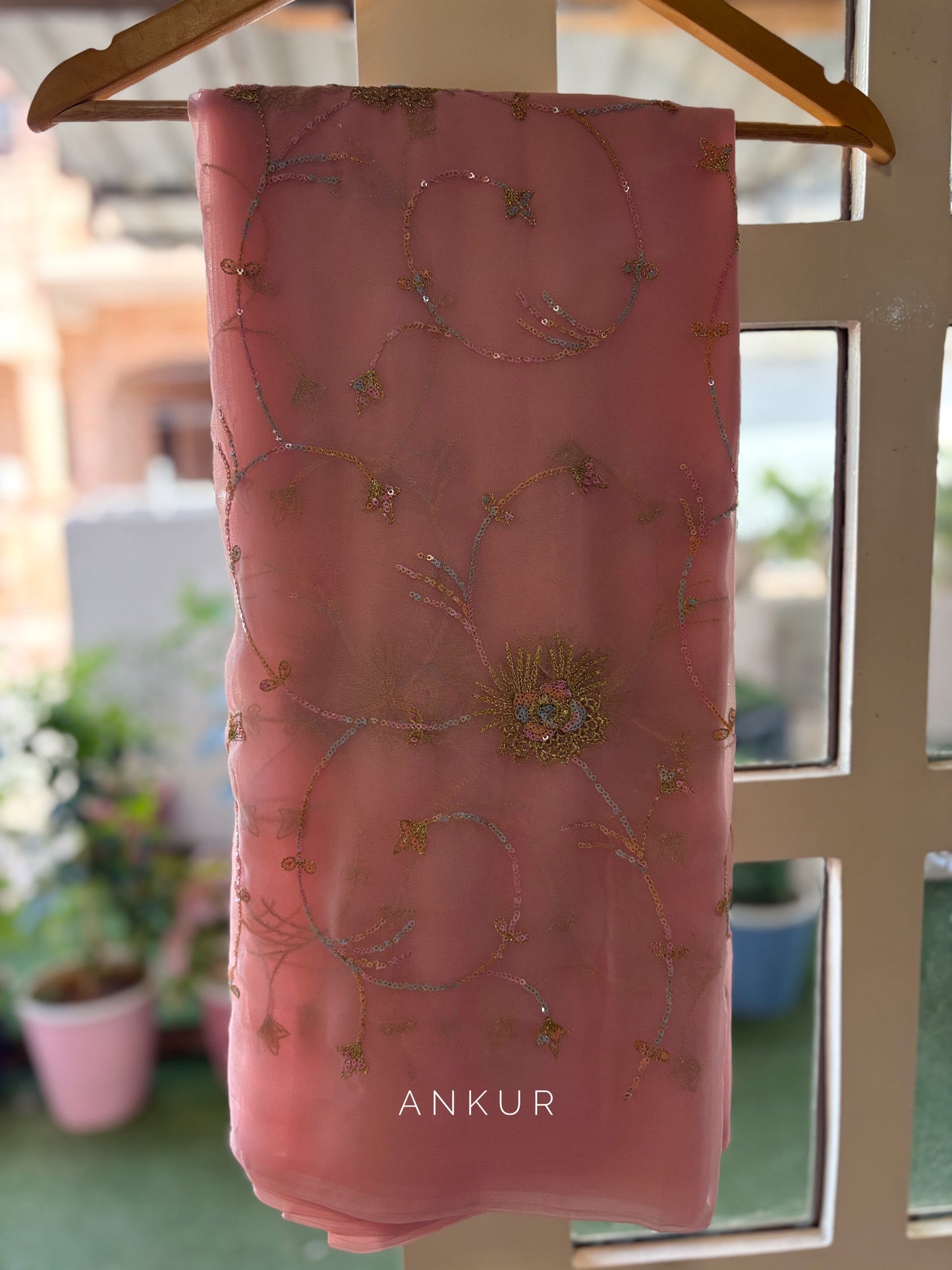 Boutonnière Lavender Pink Sequins Suhani