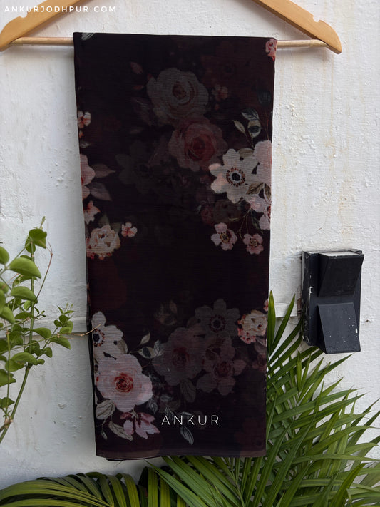 Soft Black Vintage Isha Chiffon