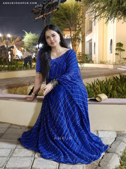 Blue Mothda with ZARI WORK