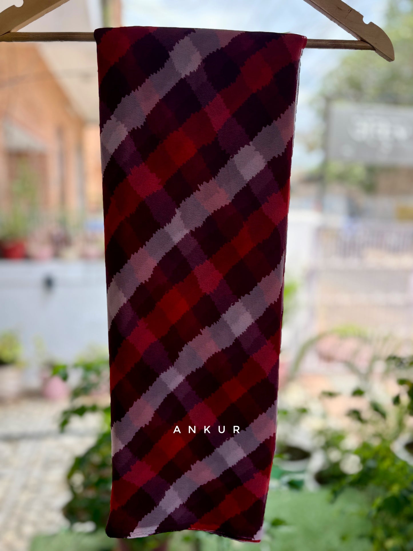 Wine Shade Lehriya