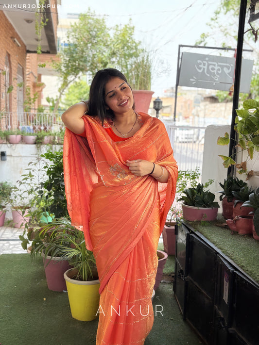 Saanjh Light Rust Orange Noor
