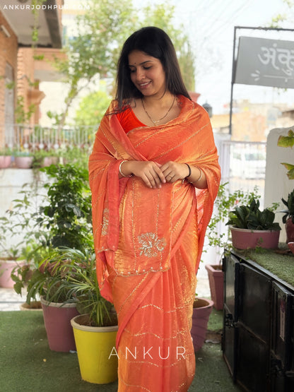 Saanjh Light Rust Orange Noor