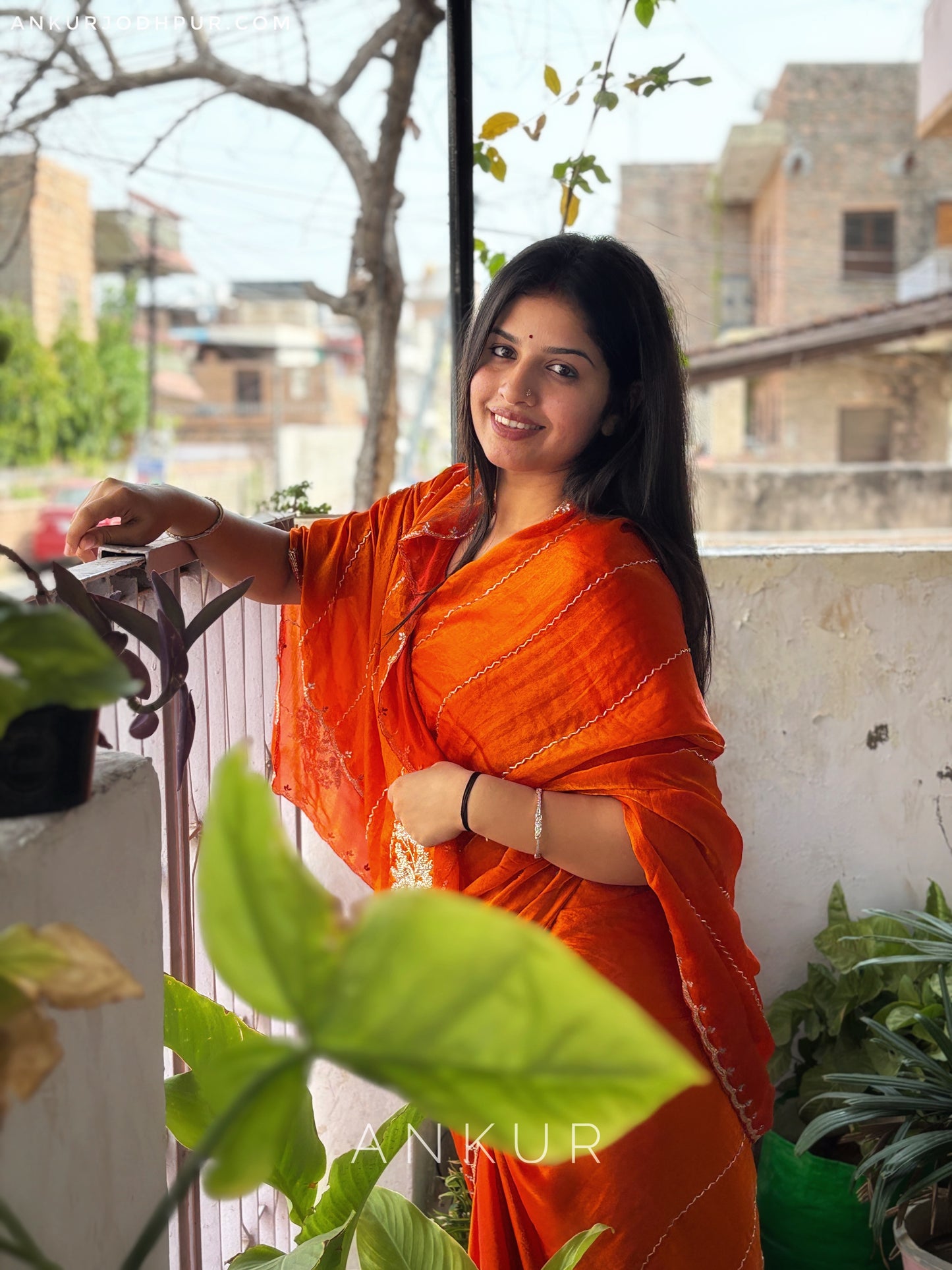 Aarohi Rust Orange Dark Magenta Noor