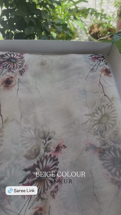 Dusky Flower Vintage Isha Chiffon