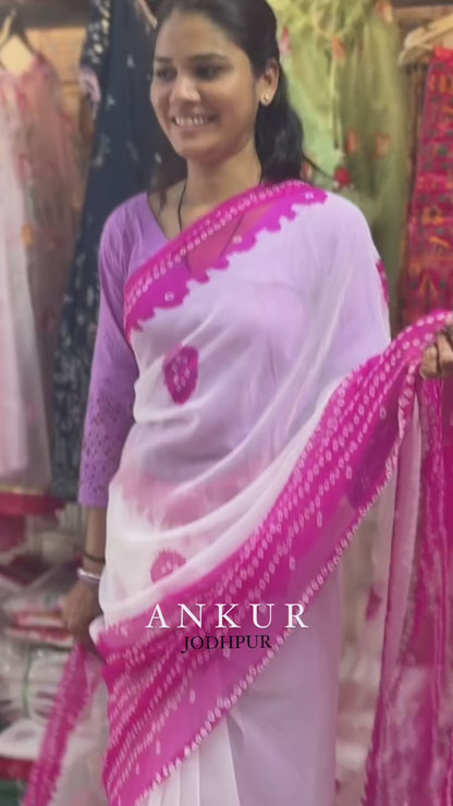 Gulabi Pink Faganiya Saree